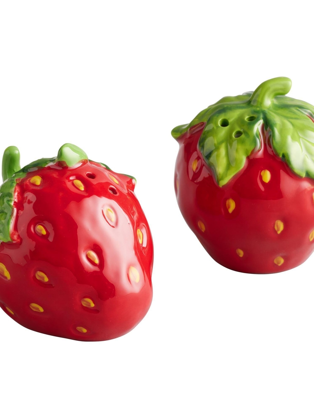 Red Strawberry Ceramic Salt and Pepper Shaker Set - Home Dining